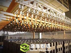 फ्रेम स्टैकिंग मिट्टी की ईंट एक्सट्रूडर 25000 ईंट/घंटे की क्षमता के साथ ईंटों के स्टैकिंग के लिए फायर किया